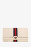 Gucci White Leather Web Ophidia Wallet On Chain