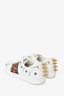 Gucci White Leather Web Studded Sneakers Size 5.5 Mens