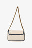 Gucci White/Navy Calfskin Matelasse Super Mini GG Marmont Shoulder Bag