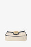Gucci White/Navy Calfskin Matelasse Super Mini GG Marmont Shoulder Bag