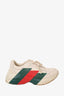 Gucci White Rhyton Web Print Sneakers Size 8 Mens