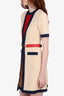Gucci White Wool/Silk Belted Mini Dress Size 40