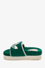 Gucci x Adidas Green/White GG Platform Sandals Size 36