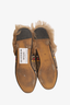 Gucci x Disney Brown Mickey Mouse Shearlling Horsebit Slide Mule Size 38