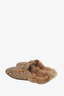 Gucci x Disney Brown Mickey Mouse Shearlling Horsebit Slide Mule Size 38
