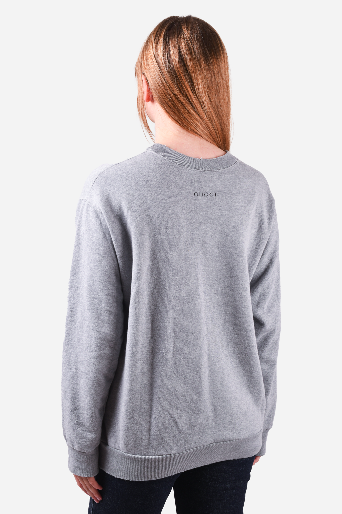 Distressed sales crewneck sweatshirt