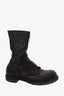 Guidi Black 310 Front Zip Leather Combat Boots Size 37