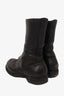 Guidi Black 310 Front Zip Leather Combat Boots Size 37