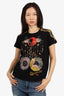 Givenchy Black/Red Sun & Moon Graphic T-Shirt Size S