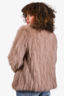 H Brand Grey Fox Fur Jacket Size S/M