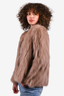 H Brand Grey Fox Fur Jacket Size S/M