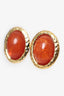 Heaven Mayhem Gold-Toned Brown Beverly Clip-On Earrings