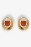 Heaven Mayhem Gold-Toned Brown Beverly Clip-On Earrings