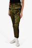 Haider Ackermann Green Satin and Velvet Pants Size 36