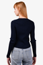 Hallogen Dark Blue Ribbed Cardigan Size S