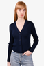 Hallogen Dark Blue Ribbed Cardigan Size S
