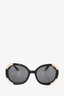 Harry Winston Black Frame Sunglasses With Mother Of Pearl Inserts