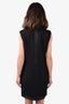 Helmut Lang Black Sleeveless Dress with Black Leather Buckle Size 2