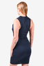 Helmut Lang Blue Draped Bodycon Dress Size S