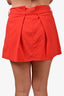 Helmut Lang Red Silk Blend Mini Skirt Size S