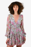 Hemant & Nandita Blue/Pink Floral Mini Dress Size S