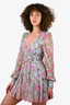 Hemant & Nandita Blue/Pink Floral Mini Dress Size S
