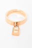 Hermes 18K Gold 'Clochette' Ring Medium Model Size 53