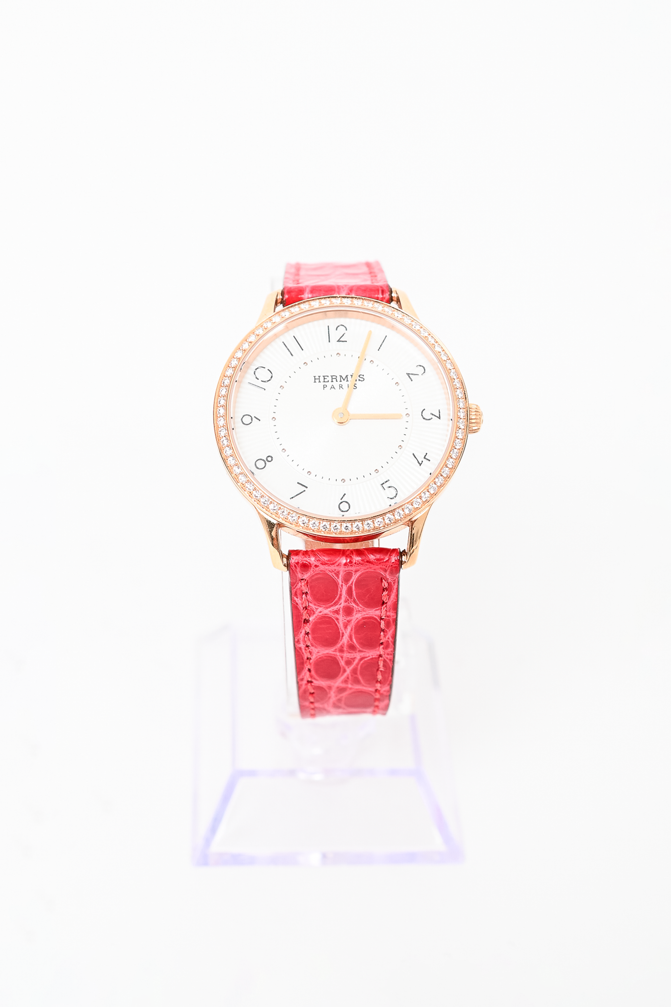 Hermes rose 2025 gold watch