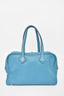 Hermes 2013 Blue Clemence Leather Victoria II Bag