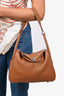 Hermes 2015 Brown Clemence Leather Lindy 30