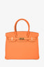 Hermes 2015 Orange Togo Leather Birkin 30 GHW