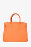 Hermes 2015 Orange Togo Leather Birkin 30