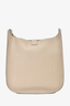 Hermes Taupe Epsom Leather Evelyne Sellier 29 Crossbody w/ Canvas Strap