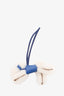 Hermès 2021 Blue/White Milo Shearling Buddy Bag Charm