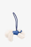 Hermès 2021 Blue/White Milo Shearling Buddy Bag Charm