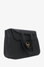 Hermes 2022 Black Clemence Leather Halzan 31 Top Handle with Strap
