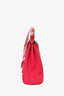 Hermès 2022 Red/Pink Canvas/Leather Toile Militaire Laque Herbag 31