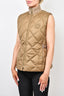 Hermes Beige/Ring Printed Quilted Reversible Zip-Up Vest Size 38