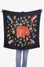 Hermès Black Hat Print 'Paris Modiste' Silk Scarf