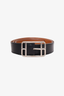 Hermès Black Leather Cape Cod 32MM Belt Size 90