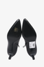 Hermès Black Leather Pointed Ankle Boots Size 35.5