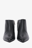 Hermes Black Leather Pointed Ankle Boots Size 35.5