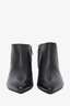 Hermès Black Leather Pointed Ankle Boots Size 35.5