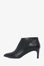 Hermès Black Leather Pointed Ankle Boots Size 35.5