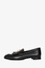 Hermes Black Leather Royal Loafers Size 37.5