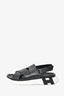 Hermes Black Leather 'Electric' Sandals Size 42