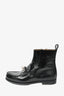 Hermes Black Patent Leather "Kelly Closure" Buckle Ankle Boot Size 38