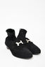 Hermes Black Suede Silver H Saint Honore Ankle Boot sz 36