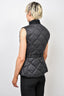 Hermes Black/Chain Printed Quilted Reversible 'Promenade du Matin' Zip-Up Vest sz 38