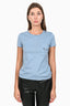 Hermes Blue Embroidered Pocket T-Shirt Size 34